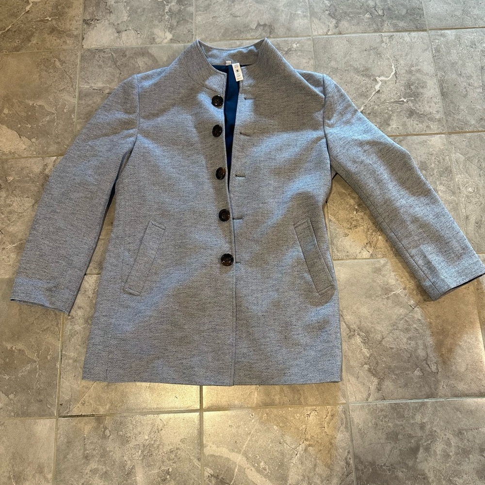 Men’s light blue state and liberty overcoat
